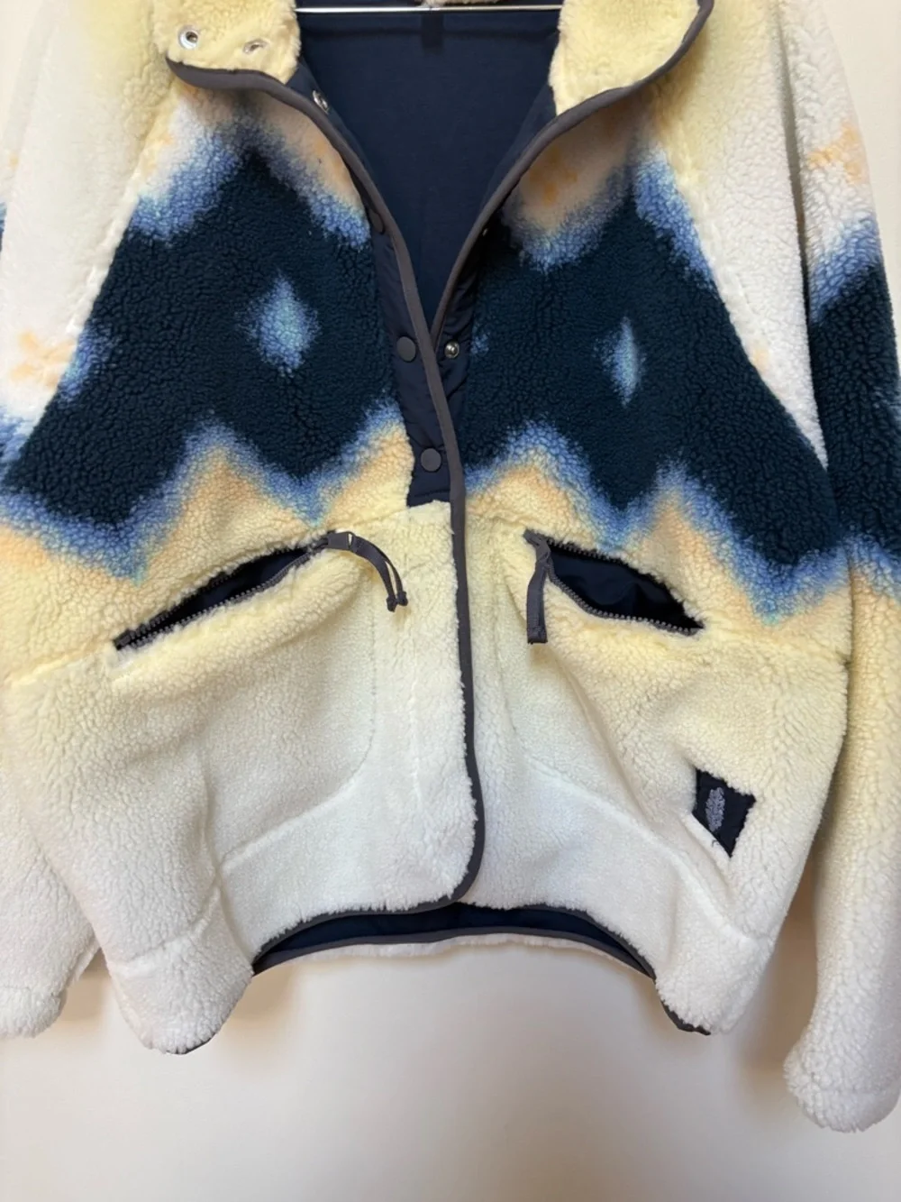 NWOT Free People FP Movement Hit The Slopes Fleece Printed Jacket Size Large
